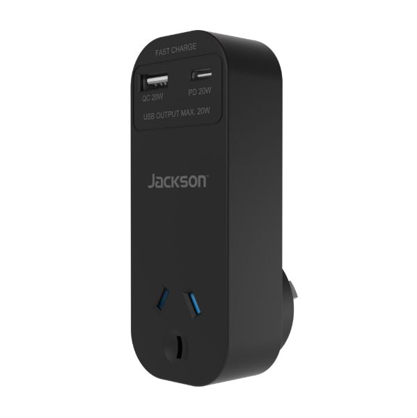 JACKSON PTPD20W - 20W PD Rapid Charge USB-A/C Ports Wall Adapter