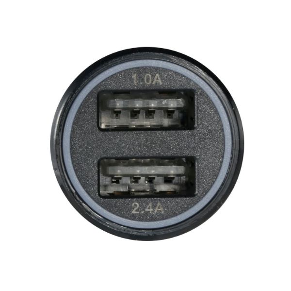 JACKSON PTUSB34CIG - 3.4A Dual Port In-Car Phone Charger w/ 2x USB-A Ports. Fast Charge 2 Devices