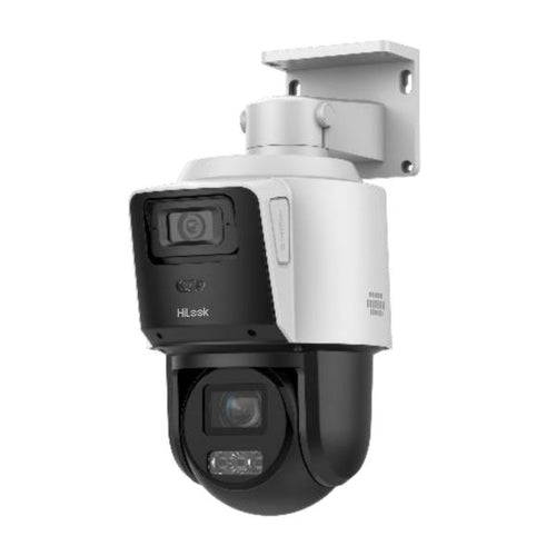 PTZ-ND4404-SL - HILOOK PTZ-ND4404-SL - 4MP Dual-Lens PTZ Camera Active Deterrence Red/Blue Flashing Light, IP66, White