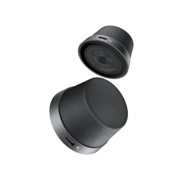 PROMATE PUNCH-BLK - 3W Mini Bluetooth Speaker w/ Magsafe Compatible Base. Supports Music & Calls High