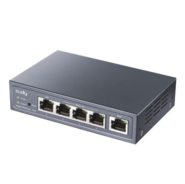 CUDY R700 - Powerful Gigabit Multi-WAN VPN Router for Home & Office. 1x GbE WAN 3x GbE WAN/LAN
