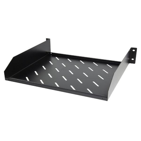 DYNAMIX RACS2-400 - 2RU 19'' Cantilever Shelf. 370mm Deep Weight Rating: 38kg Black Colour