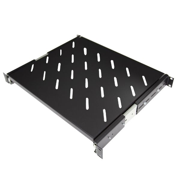 DYNAMIX RASS-400 - Sliding Shelf 375mm Deep to fit 600mm Deep Cabinets Max load: 20kg. Black Colour
