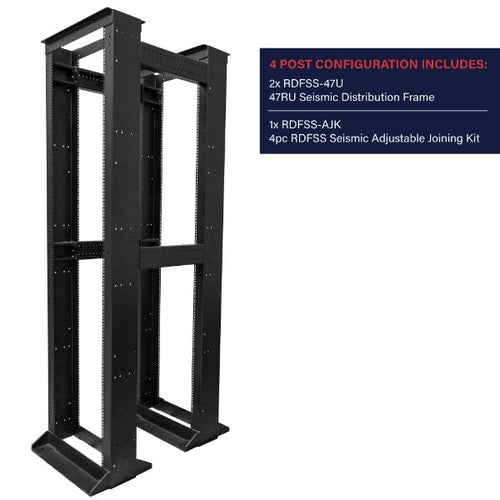RDFSS-47U - DYNAMIX RDFSS-47U - 47RU Seismic Distribution Frame.(600 x 229 x 2293mm). Supplied as Single Frame