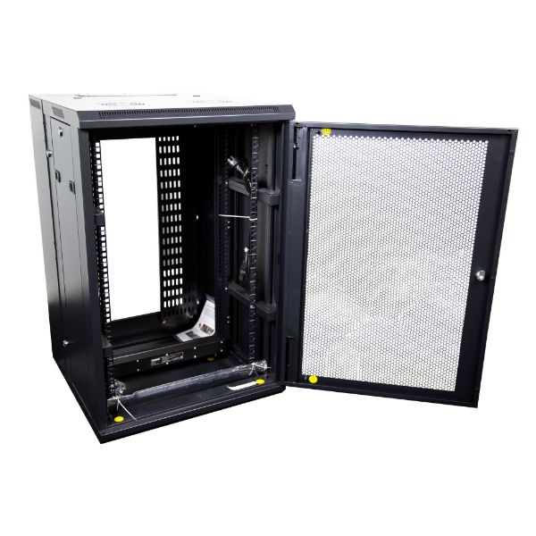 DYNAMIX RDME12 - 12RU 600mm Deep Universal Swing Wall Mount Cabinet. 200mm Removable Backmount.