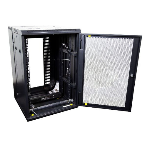 RDME18 - DYNAMIX RDME18 - 18RU 600mm Deep Univer Swing Wall Mount Cabinet 200mm Removable Backmount. Supplied