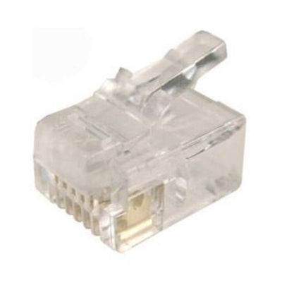 DYNAMIX RJ-11-20 - RJ11 Stecker 20 Stk. Beutel 6P4C Modularstecker 3 Mikron