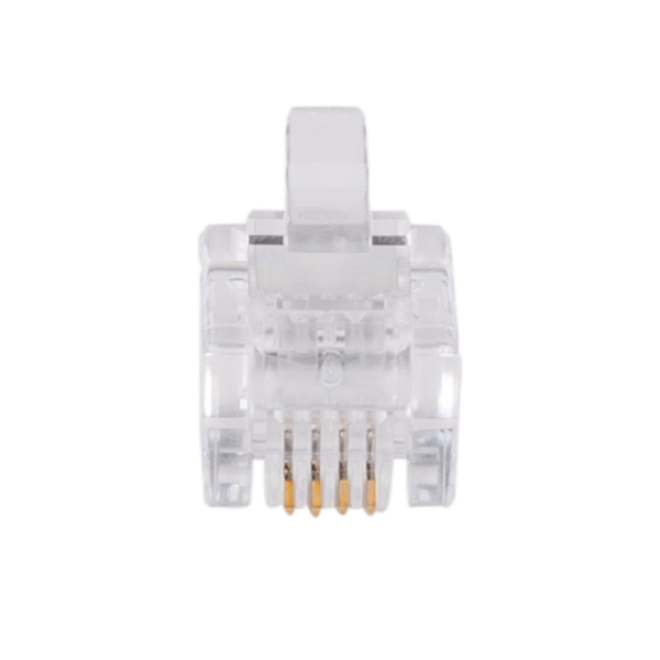 DYNAMIX RJ-11-20 - RJ11 Plug 20pc Bag 6P4C Modular Plug 3 micron
