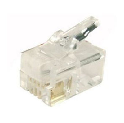 DYNAMIX RJ-14-20 - RJ14 Stecker 20 Stk. Beutel 4P4C Modular Stecker 6 Mikron