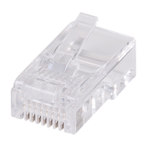 RJ-45-20 - DYNAMIX RJ-45-20 - RJ45 Plug 20pc Bag 8P8C Modular Plug Flat & Standed 50 Micron