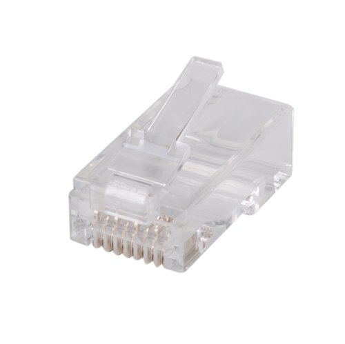 RJ-45-C6SR2-20 - DYNAMIX RJ-45-C6SR2-20 - Cat6 RJ45 Plug 20pc Bag 8P8C 2 Piece Modular Plug 50 Micron for Stranded/Solid Cable