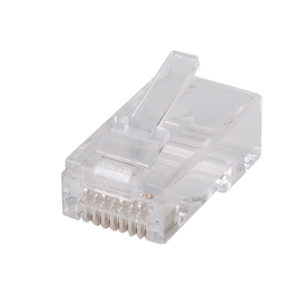 DYNAMIX RJ-45-C6SR2-JAR - Cat6 RJ45 Plug 100pc Jar 8P8C 2 Piece Modular Plug 50 Micron for Stranded/Solid Cable
