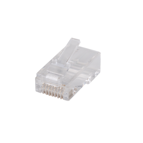 RJ-45-C6SR2-JAR - DYNAMIX RJ-45-C6SR2-JAR - Cat6 RJ45 Plug 100pc Jar 8P8C 2 Piece Modular Plug 50 Micron for Stranded/Solid Cable