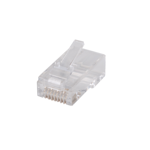 DYNAMIX RJ-45-C6SR2-JAR - Cat6 RJ45 Plug 100pc Jar 8P8C 2 Piece Modular Plug 50 Micron for Stranded/Solid Cable