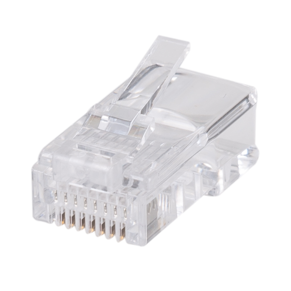 DYNAMIX RJ-45-SR-20 - RJ45 Plug 20pc Bag 8P8C Modular Plug 50 Micron Compatible w/ Stranded & Solid