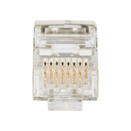 RJ-45PTC6S-100J - DYNAMIX RJ-45PTC6S-100J - Cat6 STP Internal Ground Push Through Plug 100pc Jar Solid/Stranded