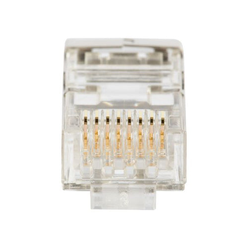 RJ-45PTC6S-20 - DYNAMIX RJ-45PTC6S-20 - Cat6 STP Internal Ground Push Trough Plug 20pc Pack Solid/Stranded