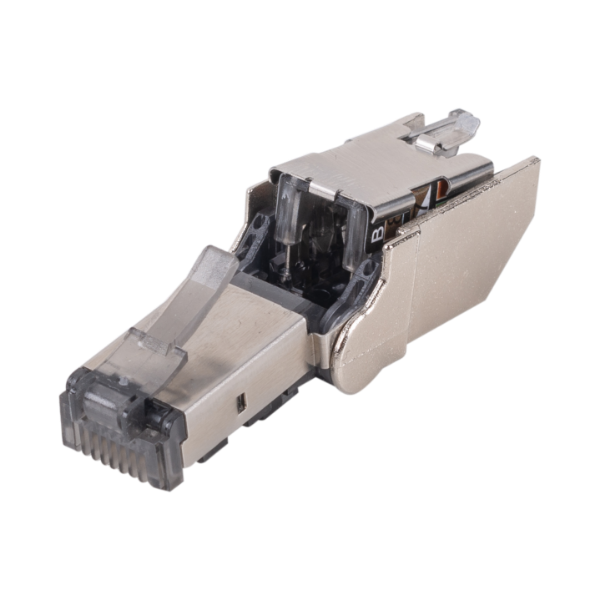 DYNAMIX RJ-TL6ASTP - RJ45 STP Cat6A 10G Tooless Flexible Plug. Works w/ both Solid & Stranded Conductors