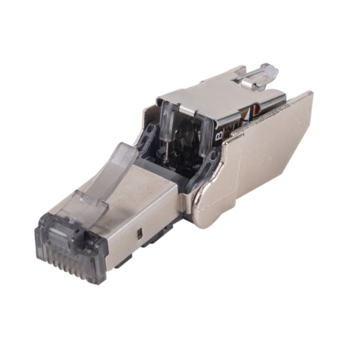 RJ-TL6ASTP - DYNAMIX RJ-TL6ASTP - RJ45 STP Cat6A 10G Tooless Flexible Plug. Works w/ both Solid & Stranded Conductors