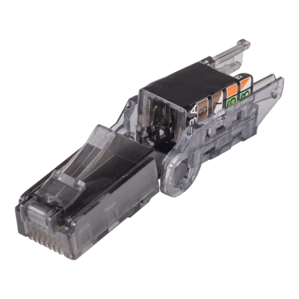 DYNAMIX RJ-TL6AUTP - RJ45 UTP Cat6A Tooless Flexible Plug. Works w/ both Solid & Stranded Conductors
