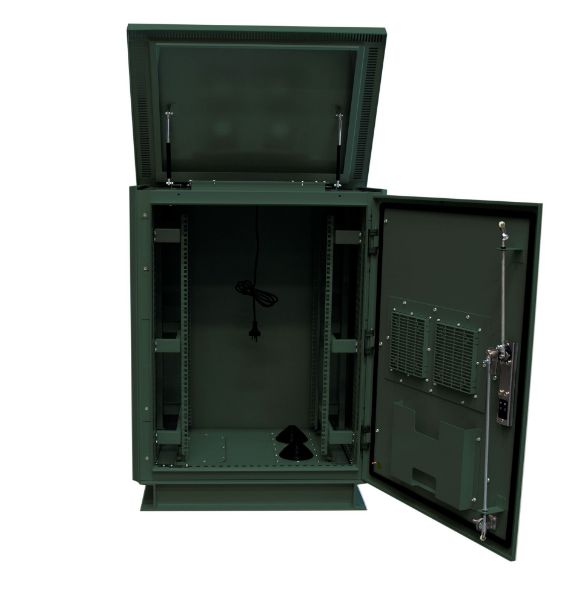 DYNAMIX ROD24-8X8FG - 24RU Outdoor FreeStanding Cabinet. (800 x 800 x 24U) IP45 Rated