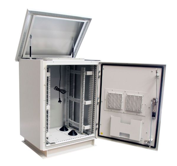 ROD27-8X8GY - DYNAMIX ROD27-8X8GY - 27RU Outdoor FreeStanding Cabinet. (800 x 800 x 27U) IP45 Rated