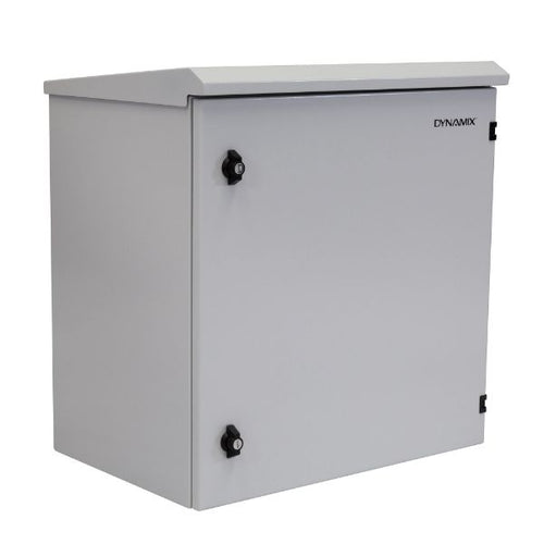 RODW12-400 - DYNAMIX RODW12-400 - 12RU Outdoor Wall Mount Cabinet 611x425x640mm (WxDxH). IP65 Rated Lockable Front Door