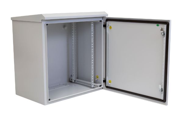 DYNAMIX RODW12-600 - 12RU Outdoor Wall Mount Cabinet 611x625x640mm (WxDxH). IP65 Rated Lockable Front Door
