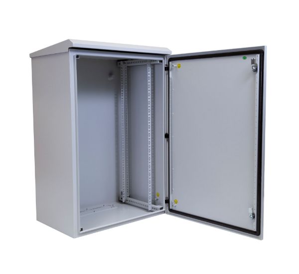 DYNAMIX RODW18-600 - 18RU Outdoor Wall Mount Cabinet 611x625x915mm (WxDxH). IP65 Rated Lockable Front Door