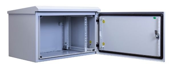 DYNAMIX RODW6-600 - 6RU Outdoor Wall Mount Cabinet External Dims 600Wx600Dx6U IP65 Rated Lockable Front Door