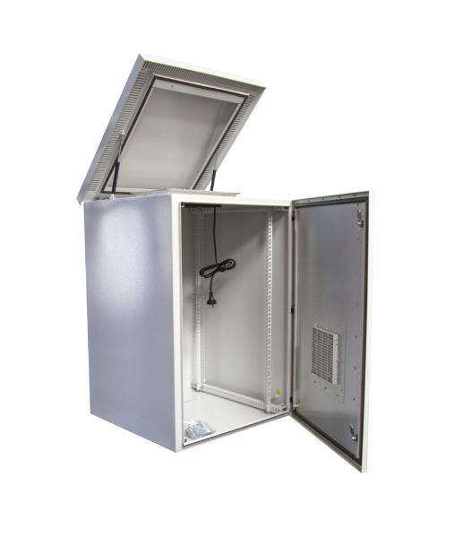 DYNAMIX RODW9-400FK - 9RU Vented Outdoor Wall Mount Cabinet. Ext Dims 611x433x560 IP45 rated Lockable Door
