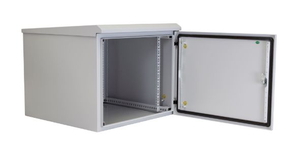 DYNAMIX RODW9-500 - 9RU Outdoor Wall Mount Cabinet External Dims 611x525x515. IP65 Rated Lockable Front Door