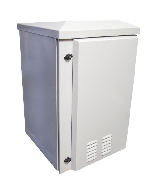 DYNAMIX RODW9-600FK - 9RU Vented Outdoor Wall Mount Cabinet. (611x675x560mm). IP45 rated Lockable Door