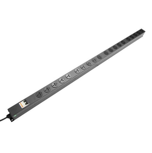 RPR-20VMCB - DYNAMIX RPR-20VMCB - 20 Outlet Vertical Power Rail (10A) w/ 6kA C-Curve MCB Circuit Breaker on/off switch
