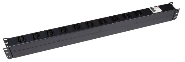 DYNAMIX RPR-IEC-10A10V - 10 Outlet Vertical Power Rail (10A IEC C13) w/ 6KA C-Curve Circuit Breaker.