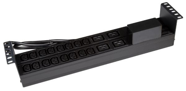 DYNAMIX RPR-IEC-16A20H - 20 Outlet Horizontal Power Rail 16x 10A IEC C13 & 4x 16A C19. w/ 6KA C-Curve Circuit