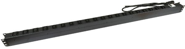 DYNAMIX RPR-IEC-16A20V - 20 Outlet Vertical Power Rail (16x 10A IEC C13 & 4x 16A IEC C19). w/ 6KA C-Curve Circuit