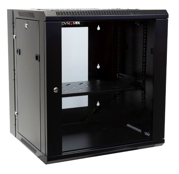 DYNAMIX RSFDS12 - 12RU Universal Swing Wall Mount Cabinet. Rackmount supplied Left & Right Hinges