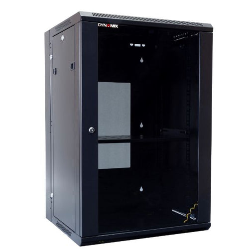 RSFDS18 - DYNAMIX RSFDS18 - 18RU Universal Swing Wall Mount Cabinet. Removable RM supplied Left & Right Hinges