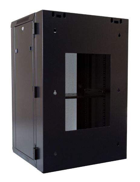 DYNAMIX RSFDS18 - 18RU Universal Swing Wall Mount Cabinet. Removable RM supplied Left & Right Hinges