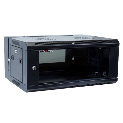 RSFDS4-450 - DYNAMIX RSFDS4-450 - 4RU Universal Swing Wall Mount Cabinet. Back mount supplied Left & Right Hinges