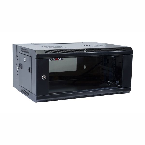 DYNAMIX RSFDS4-600 - 4RU Univer Swing Wall Mount Cabinet. Removable Back supplied with Left & Right Hin