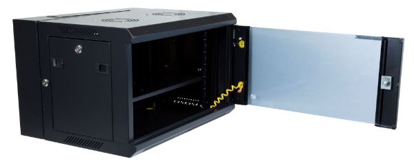 DYNAMIX RSFDS6-450 - 6RU Universal Swing Wall Mount Cabinet. Back mount supplied Left & Right Hinges