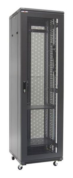 DYNAMIX RSME4266 - 42RU Server Cabinet 600mm Deep Front Mesh Door Rear Mesh Double Doors