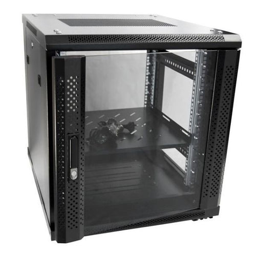 RSR12-6X7 - DYNAMIX RSR12-6X7 - 12RU Server Cabinet 700mm deep (600x700x743mm). Incl. 1x Fixed Shelf 4x Fans 25x Cage