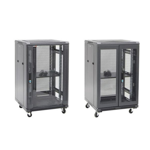 RSR18-6X6 - DYNAMIX RSR18-6X6 - 18RU Server Cabinet 600mm Deep (600x600x1008mm) Incl. 1x Fixed Shelf 4x Fans 25x Cage