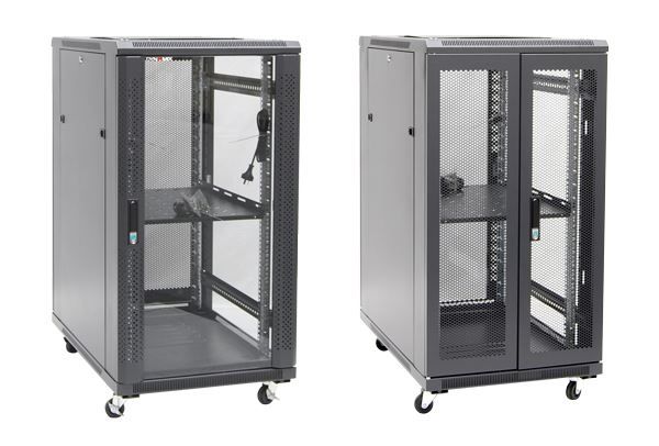 DYNAMIX RSR22-6X9 - 22RU Server Cabinet 900mm Deep (600x900x1190mm) Incl. 1x Fixed Shelf 4x Fans 25x Cage
