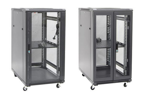 RSR22-6X9 - DYNAMIX RSR22-6X9 - 22RU Server Cabinet 900mm Deep (600x900x1190mm) Incl. 1x Fixed Shelf 4x Fans 25x Cage