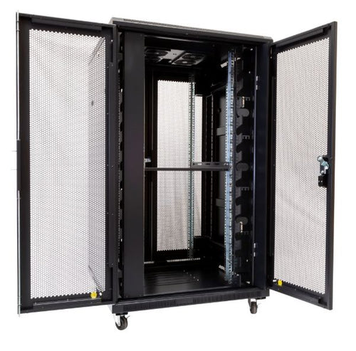 RSR27-8X8 - DYNAMIX RSR27-8X8 - 27RU Server Cabinet 800mm Deep (800 x 800 x 1410mm) 1x Fixed Shelf 4x Fans