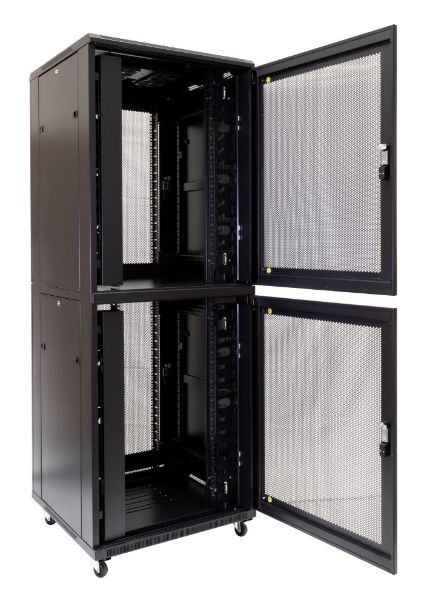 RSR45-CL2-8X10 - DYNAMIX RSR45-CL2-8X10 - 45RU Co-Location Server Cabinet 2 Compartments 1000mm 1000mm Deep (800x1000x2210mm)